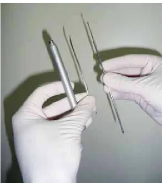 Figure 1 – Needles made by the authors to pass the thread.