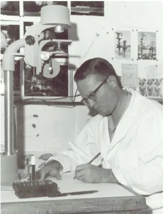 Figure 1.  Peter J. Morgane in his laboratory back in the mid-1950s.