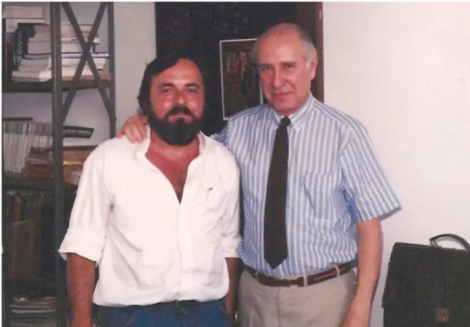 Figure 2. Eduardo Oswaldo Cruz and Cristovam Wanderley  Picanço Diniz. Cristovam Picanço Diniz completed his MSc  (1980)  and  PhD  (1987)  at  UFRJ  under  the  supervision  of  Oswaldo  Cruz  and  did  his  postdoctoral  work  (1989)  at  the  University