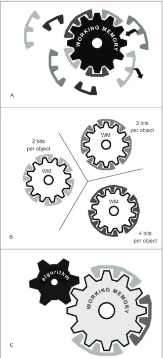 Figure 3. Visual representation of the hypothetical functioning  of working memory (WM) in the context of the bit value of  information