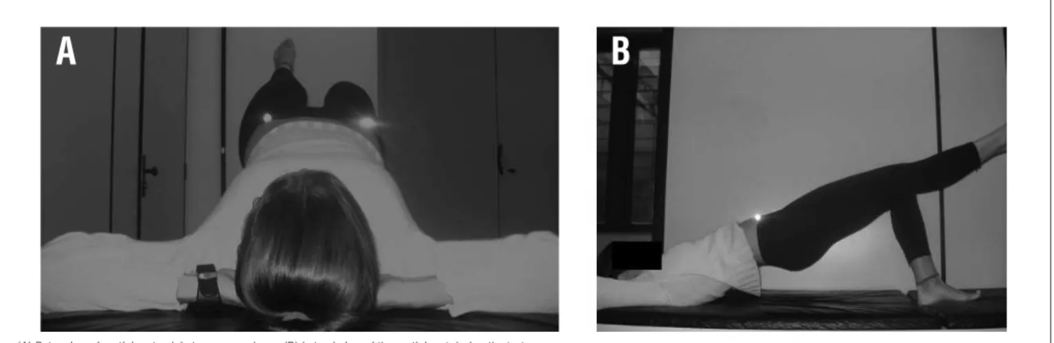 Figure 1. Participants position during the assessment of pelvic alignment. 