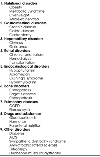 Table 3. Clinical applications of whole body DXA in adults. 