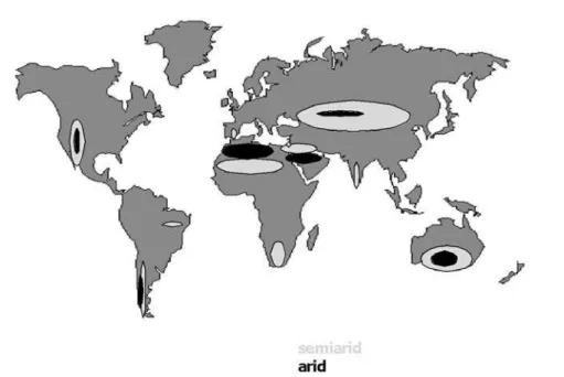 Figure 2. Arid and semiarid regions worldwide.