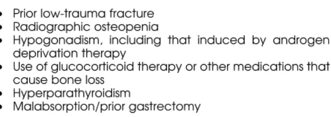 Table 3. Considerations in the laboratory evaluation of men with osteoporosis.
