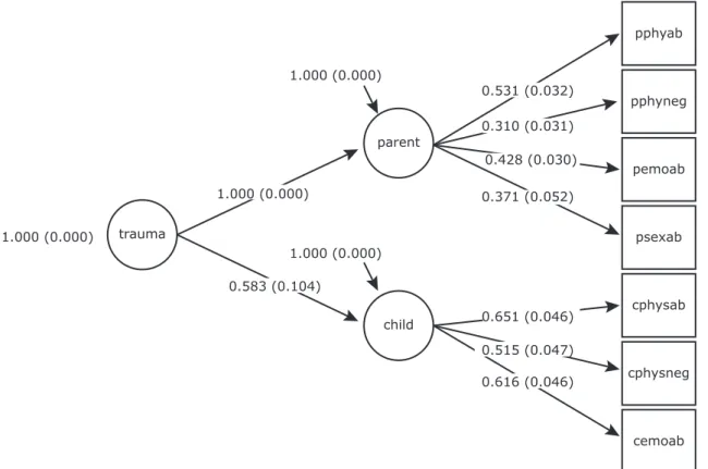 Figure 1 - Graphical representation of the higher-order child maltreatment model.