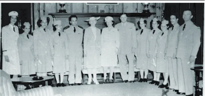 Figure 2 - Clara Louise Kieninger with the nurses and physicians of the 1 st  Hunting Group of the  FAB, 1944