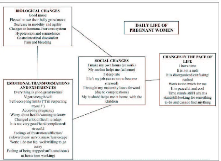 Figure 1 - Schematic overview of the daily lives of pregnant women in the family context from the  prenatal period