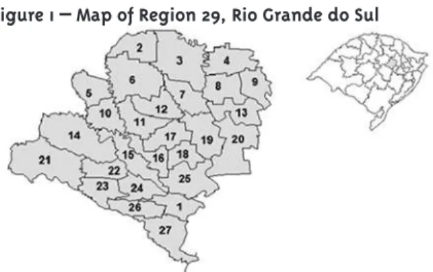 Figure 1 – Map of Region 29, Rio Grande do Sul
