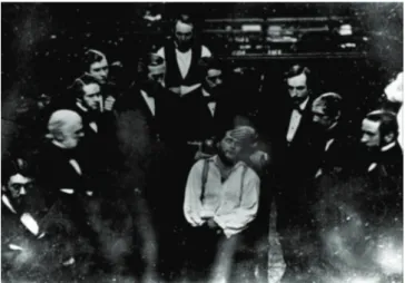 Figure 4.   John Warren operates a jaw tumor in 1846.