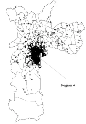 Figure 1 shows the spatial distribution of the 3,865  events georeferenced according to the criterion  de-scribed in Table 1