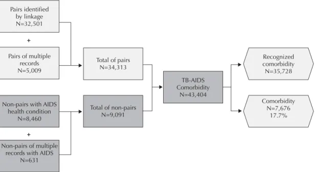 Figure 1. Classifi cation of records of SINAN-TB a  according to TB-AIDS comorbidity. Brazil, 2000-2005.