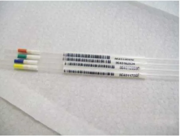 Figure 3. Liquid nitrogen tanks. Figura 4. Straws