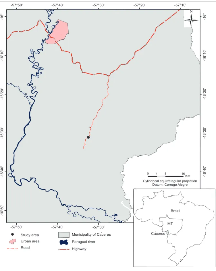 FIGURE 1 - Municipality of Cáceres, State of Mato Grosso, Brazil.