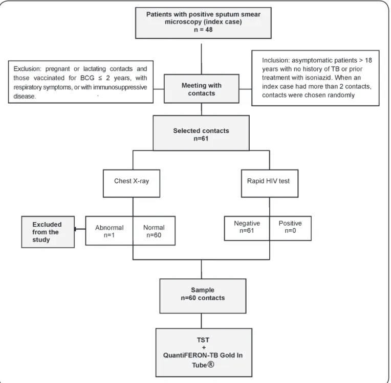 FIGURE 1 - Flowchart of study design. BCG:  Bacillus Calmette-Guérin; TST:  tuberculin skin testing.