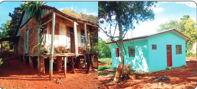 FIGURE 2. Representative house before and after the implementation of the housing improvement program for Chagas disease control.