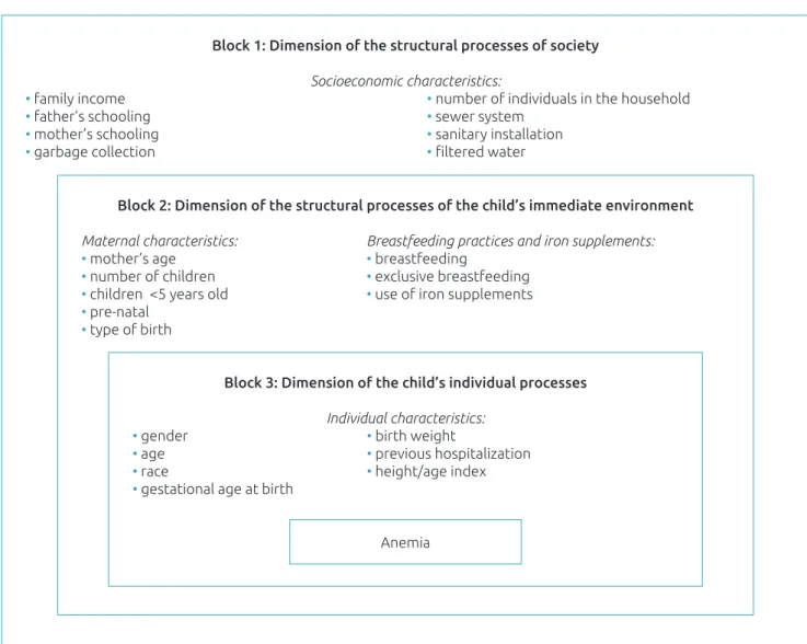 Figure 1 A conceptual model with hierarchical selection for the determination of childhood anemia