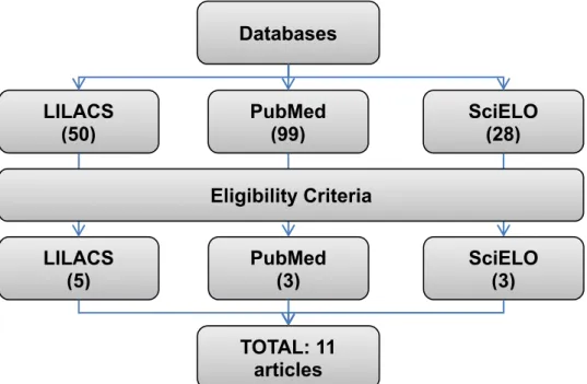 Figure 1 – Flowchart of the search strategy used in the systematic review involving the descriptors 