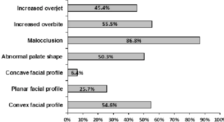 Figure 2 - Data from the orthodontic evaluation