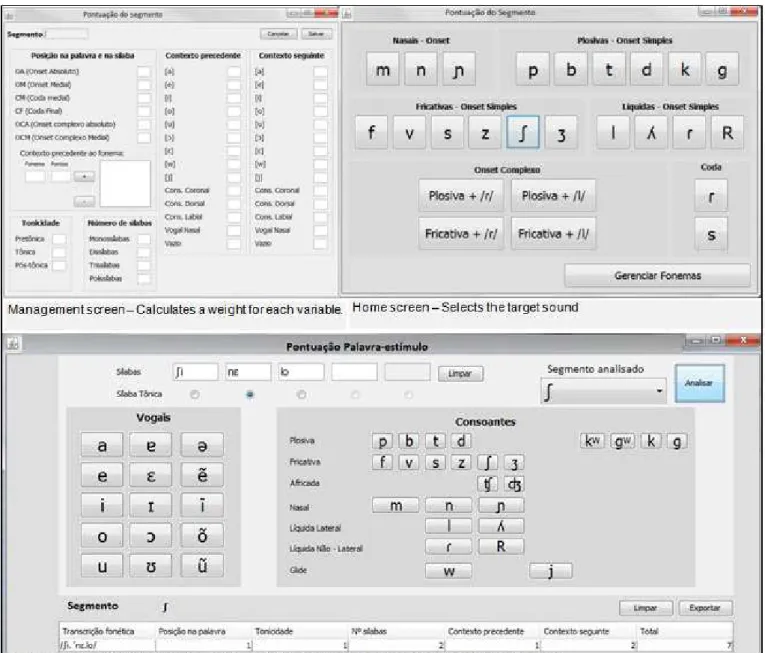 Figure 1.  Screen in the software programmed for this study
