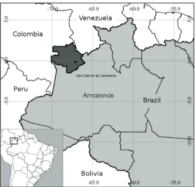 Figure 1 Map of Upper Rio Negro region, State of Amazonas,  Northern Brazil.