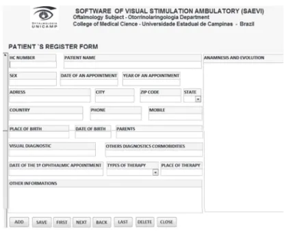 Figure : Layout - main form open screen