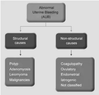 Fig. 2 Classi ﬁ cation of abnormal uterine bleeding according to the International Federation of Gynecology and Obstetrics (FIGO).