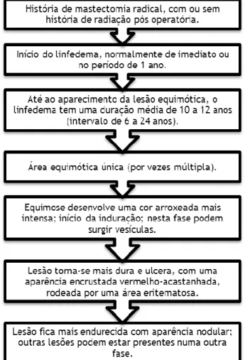 Figura 1: Evolução Clínica da Síndrome de Stewart- Stewart-Treves (Adaptado de Froio, 1952) 