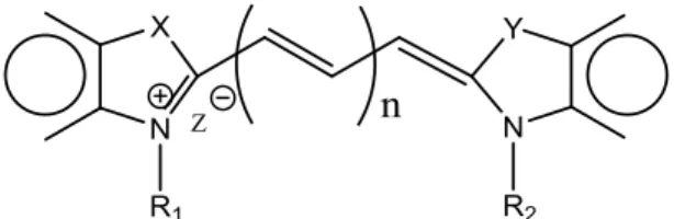 Figura 1 Esquema geral da estrutura das cianinas 