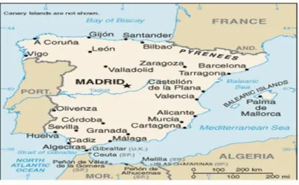Fig. 16 The map of Spain (AA. VV., 2016). 