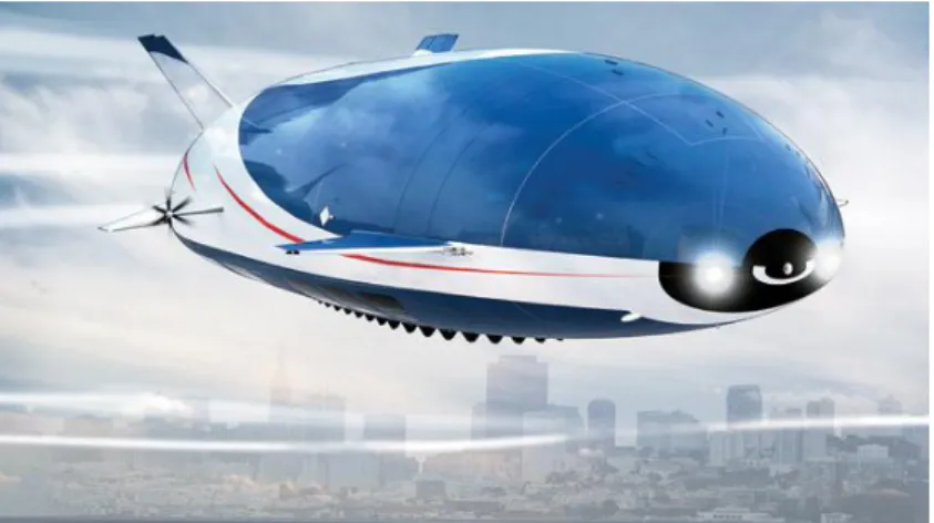 Fig. 3: A conceptual hybrid airship designed by Aeros Aeronautical Systems 