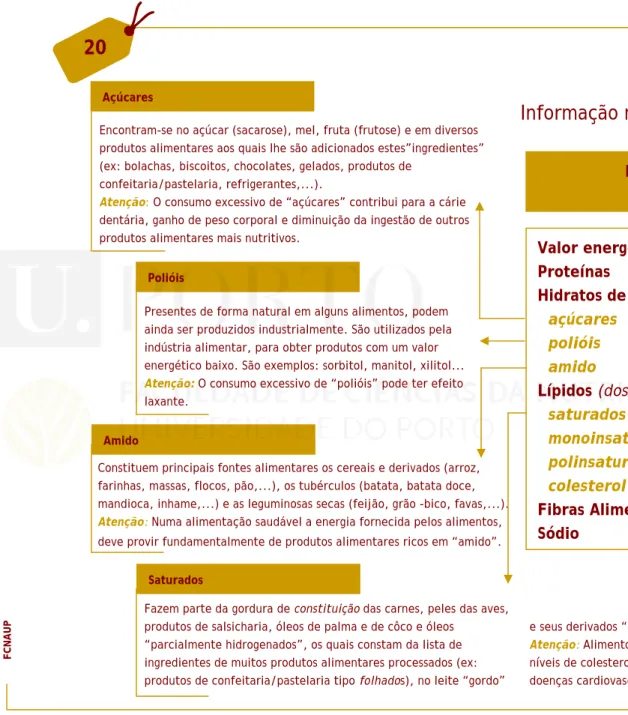 Figura 3 Informação nutricional  - forma completa