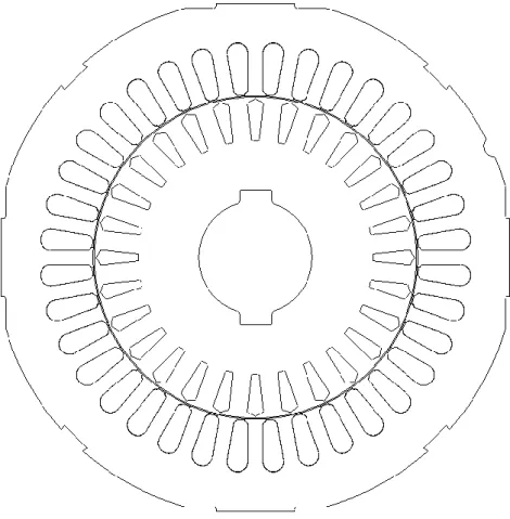 Fig. 2.2 – Motor geometry. 