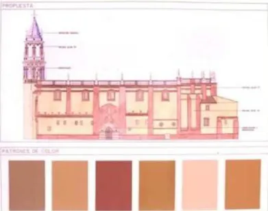 Figura  3.5:  Proposta  cromática  para  um  dos  edifícios  seleccionados  no  âmbito  do  Estudo de Cor de Sevilha 