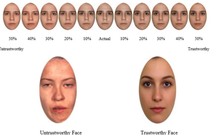 Fig 3. Example of the Faces and Morphs used in Study 2 (consent from the person depicted was obtained for publication of these images) doi:10.1371/journal.pone.0145664.g003