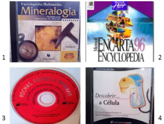 Figura 14: Exemplos de CD-ROM utilizados em contexto pedagógico. 