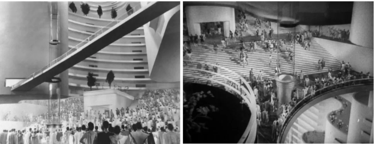 Fig. 7 e 8 -  Things to Come (1936): a utopia científica sustentada pelo modernismo.