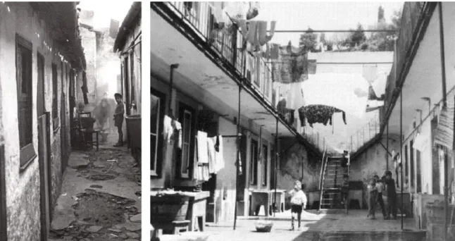 Fig. 43 e 44 – Respetivamente da esquerda para a direita exemplo de uma ilha do Porto e de uma  vila de Lisboa