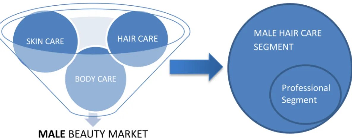 Figure 3: Male Beauty market and its segment and sub-segments 