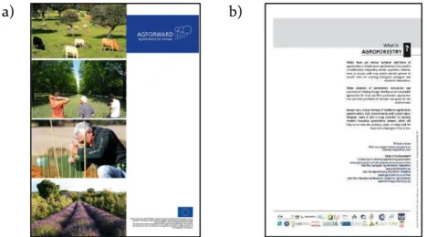 Figure 1: The 46 innovation leaflets and 10 agroforestry best practice leaflets were included in a  folder (Balaguer et al