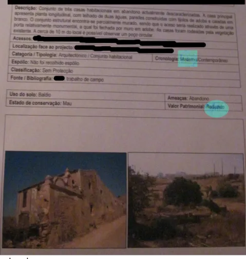 Fig.  3.8  –  Exemplo  de  relatório  de  estudo  de  impacto  ambiental  no  Algarve;  no  caso,  nem  a  constatação  de 