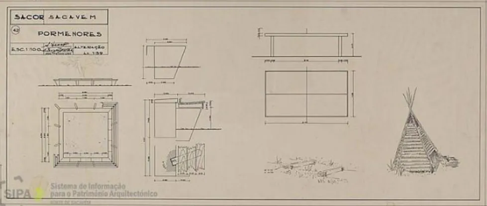 Fig. 11- Reprodução de pormenores do bairro da Sacor em Sacavém. Viana Barreto, 1959. 10