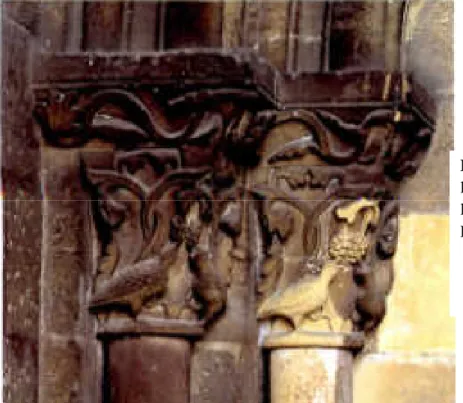Figura  11:  Capitéis  do  lado  nascente  do  portal  lateral  norte  (seg.  P. 