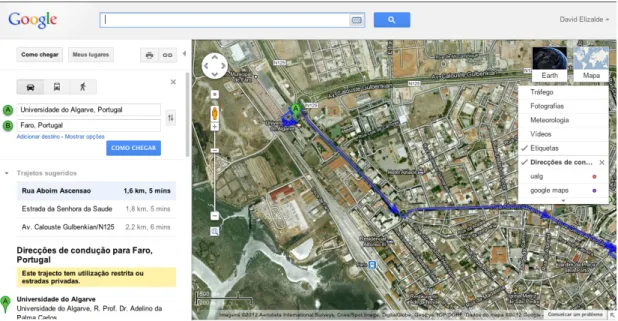 Figura 1.1 - Google Maps como ejemplo de un WebSIG utilizado diariamente por millones de  usuarios en todo el mundo