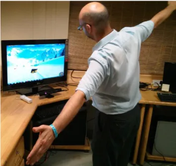 Figure 2.5 – Avatar control in Tux Racer game using sensors [17] 