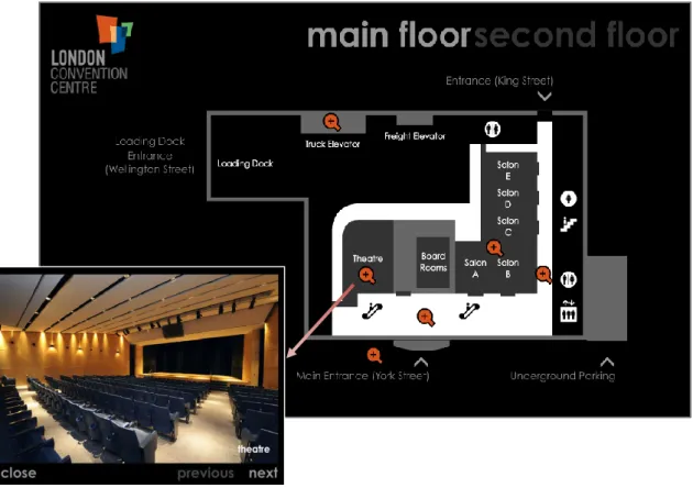 Figura 5 - Aplicação interativa do London Convention Center 