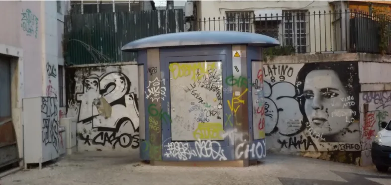 Figura 4 – Mr. Dheo + Mosaik Amália “nossa” metamorfoseada e vandalizada, Lisboa