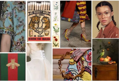 Figura 9 - Moodboard criado e inspirado através do feed de Instagram da Gucci 19