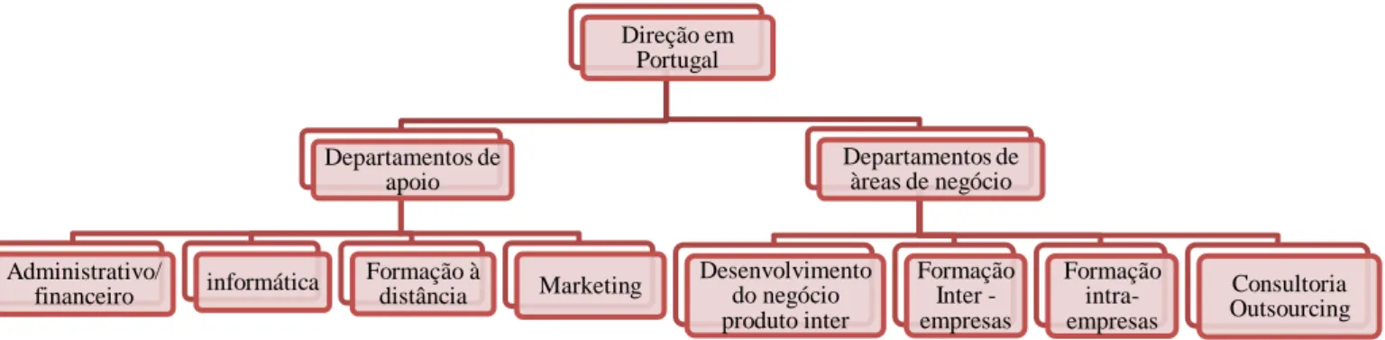 Figura 9 - Organograma da organização (Anexo 2, p.98) 