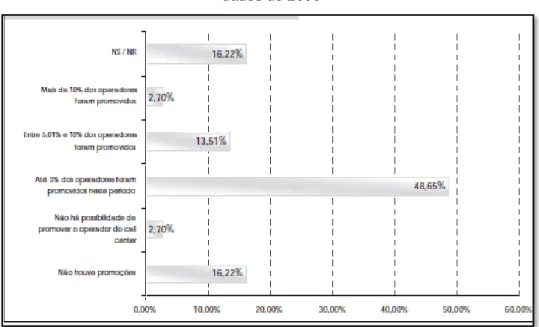 Gráfico 2.8 - Promoção de operadores a outras posições ao ano (%) –  dados de 2007 