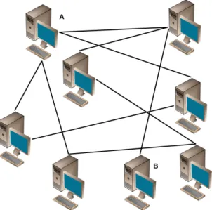 Figure 2.3: P2P Purely Decentralized Unstructured Architecture.